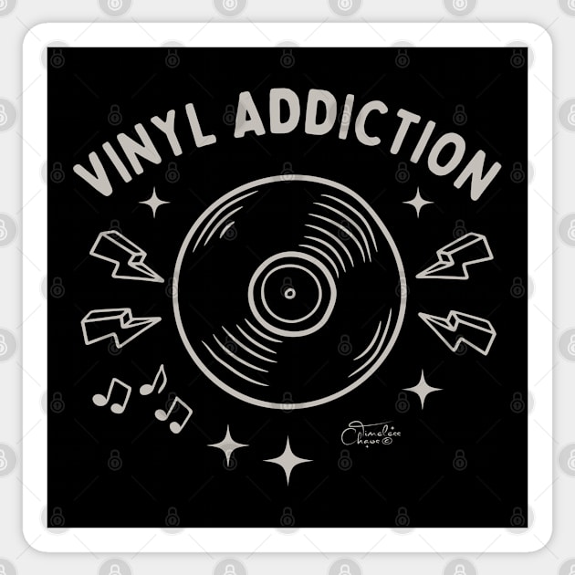 Vinyl Addiction Sticker by Timeless Chaos